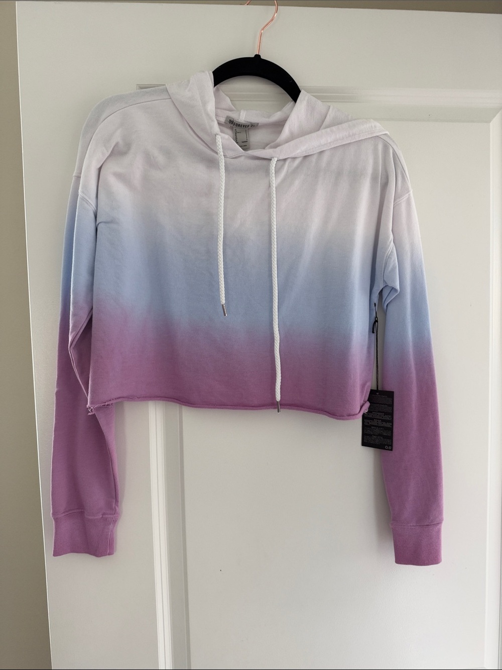 Cropped Ombre Hoodie